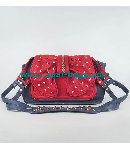 Cheap 3.1 Phillip Lim Edie Bow Studded Bag Blue/Red Replica